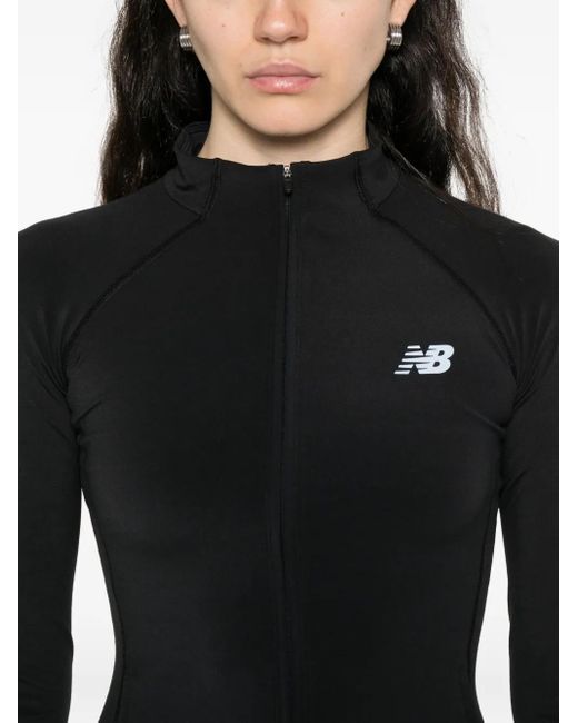 Felpa Con Zip di New Balance in Black