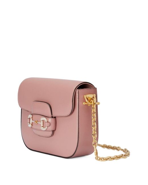 Gucci Pink Mini Horsebit 1955 Shoulder Bag