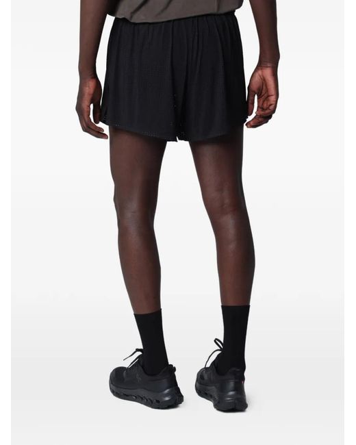 Satisfy Black Space-O Perforated Shorts for men