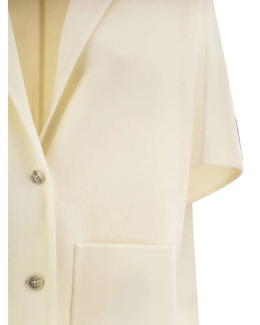 Herno White Double-Faced Wool-Blend Cape