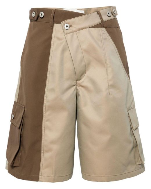 Pantalones cortos con diseño colour block Feng Chen Wang de hombre de color Natural