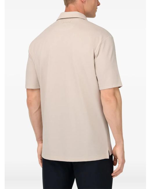 Boggi White Open-Neck Polo Shirt for men