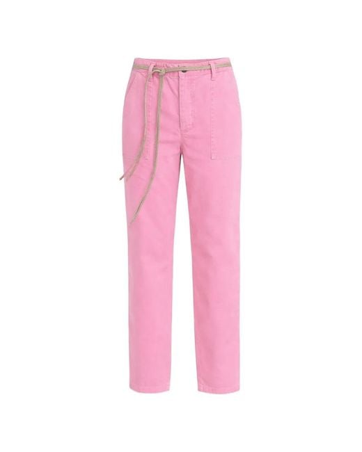 Xirena Pink Pantalon À Passants De Ceinture