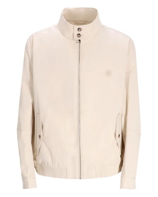 Boss Natural High-Neck Zipped Jacket for men