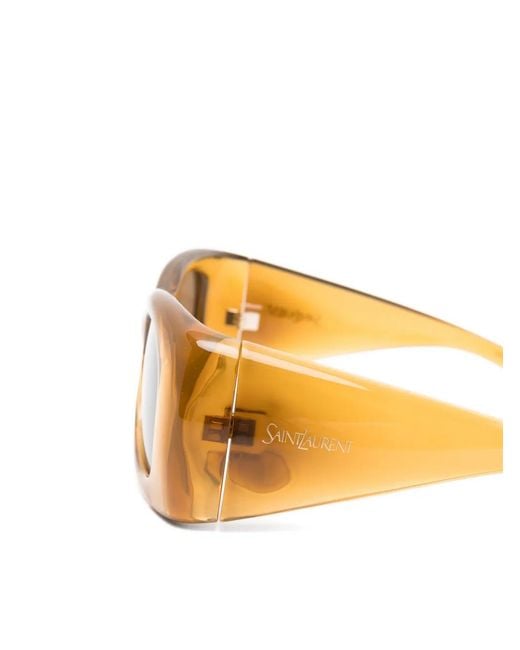 Saint Laurent Natural Rectangle-Frame Sunglasses