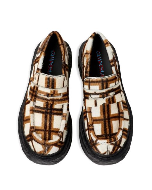 CAMPERLAB Brown Vamonos Checked-Pattern Loafers