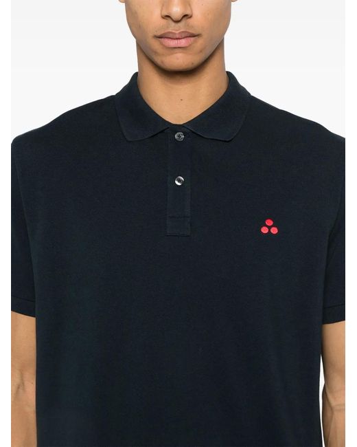 Peuterey Blue Logo Print Polo for men