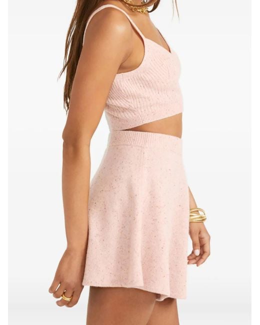 LoveShackFancy Pink Lanchester Elasticated Skirt