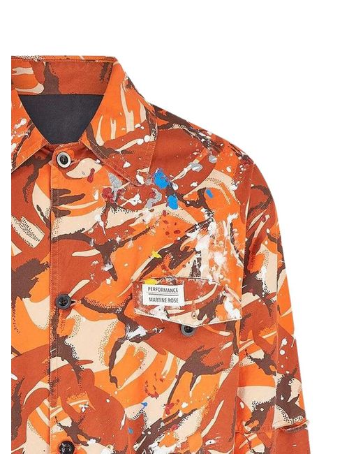 Martine Rose Orange Abstract-Print Jacket for men