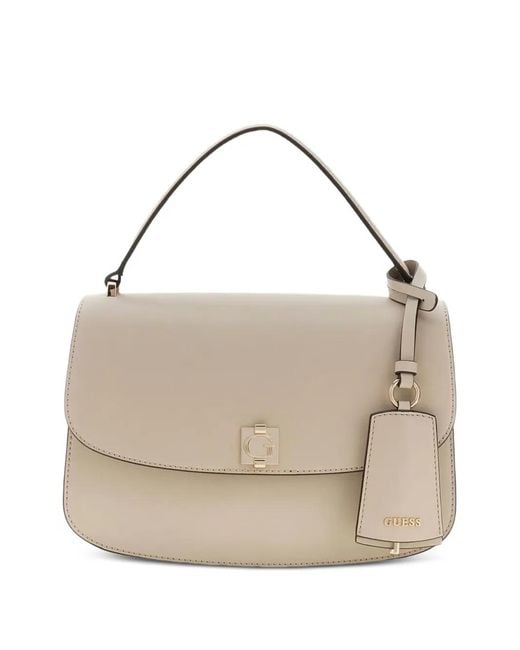 Guess Natural Audrey Foldover-Top Tote Bag