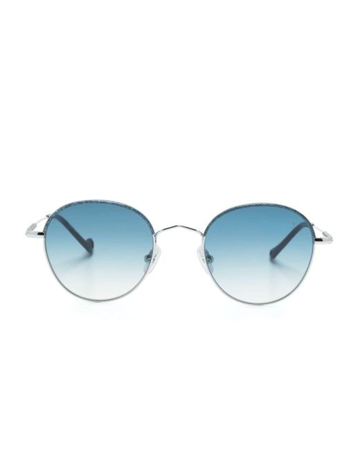 Eyepetizer Blue Gobi Round-frame Sunglasses