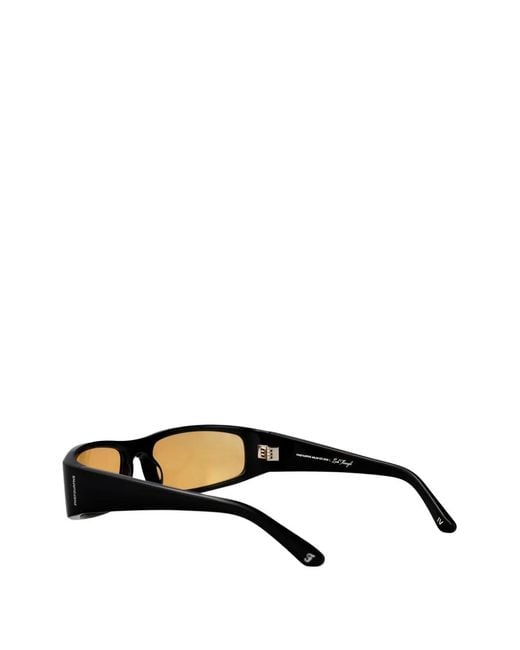 FIVEFOURFIVE Black Rectangle-Frame Sunglasses for men