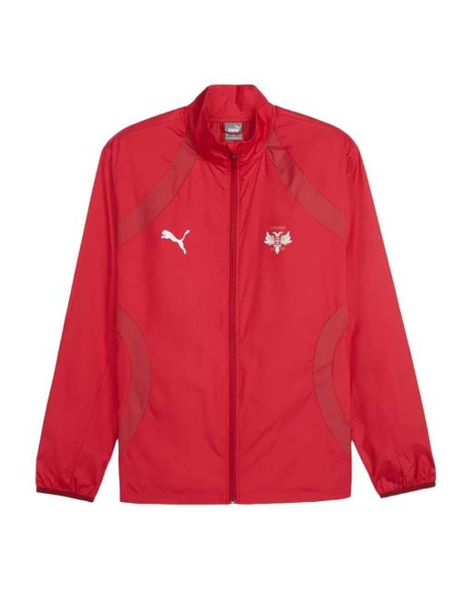 PUMA Red Serbia 2024-25 Pre-Match Jacket for men