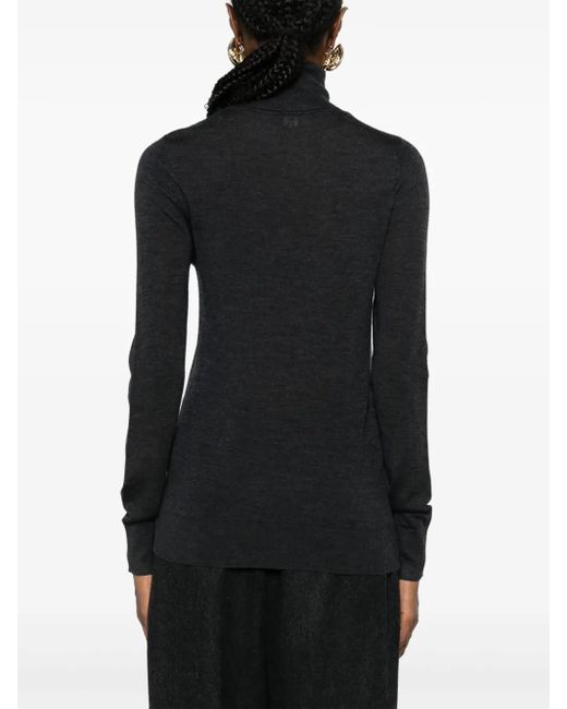 Totême Black Roll-Neck Sweater