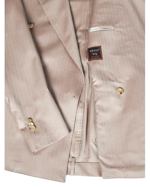 Franzese Collection Natural Double-Breasted Wool Suit for men