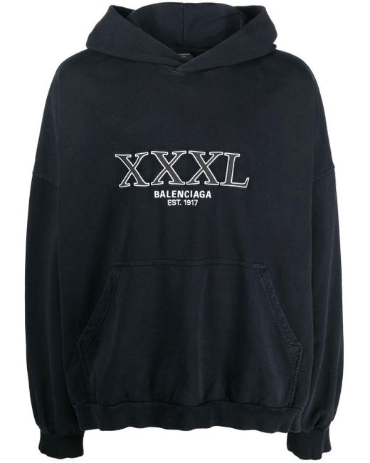 Balenciaga Xxxl Oversized Cotton Hoodie in Black | Lyst