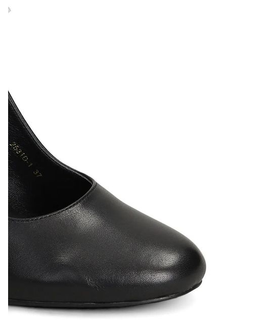 GOLD&ROUGE Black Falaf Buckle-Fastening Pumps