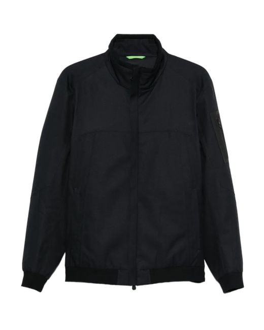 メンズ Boss ジップアップ ボンバージャケット Black