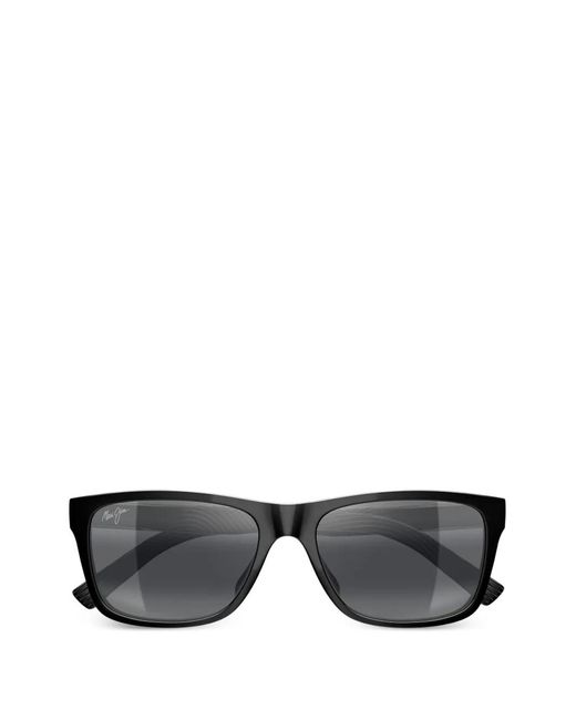 Maui Jim Black Kowelo Square-Frame Sunglasses