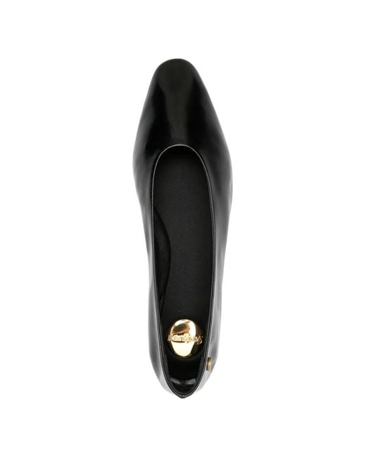 Saint Laurent Black Pointed Toe Leather Loafers