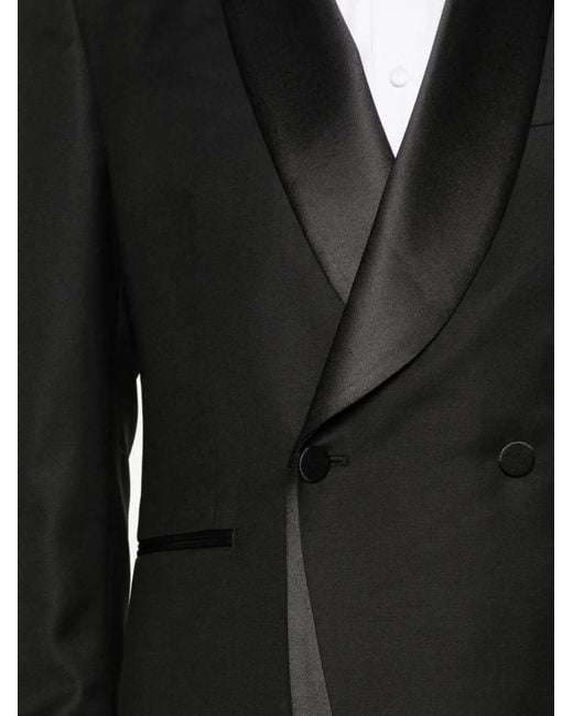 Tagliatore Black Shawl-Collar Suit for men