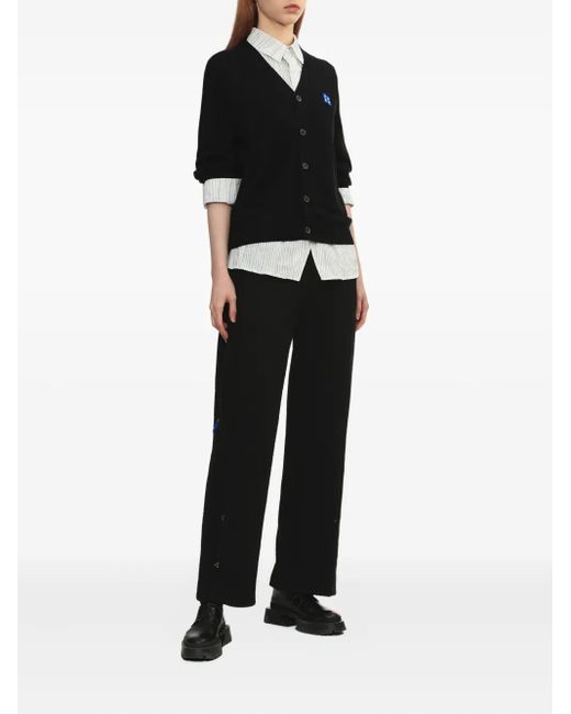 Adererror Black Sig; Bl Tag Logo-Plaque Buttoned Cardigan
