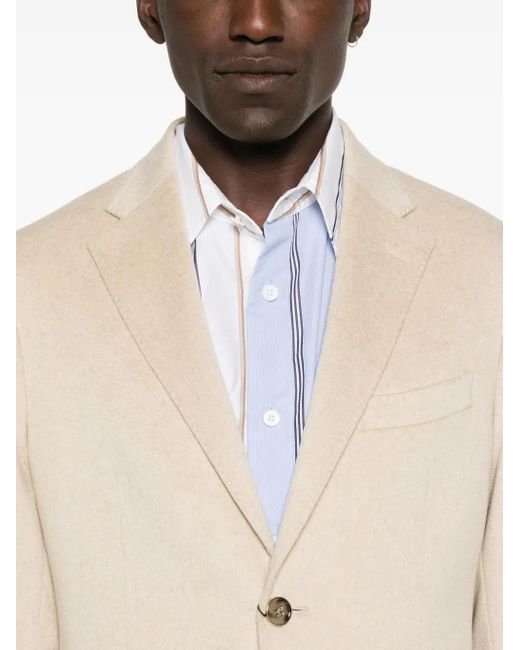 Etro Natural Paisley-Lined Cashmere Jacket for men