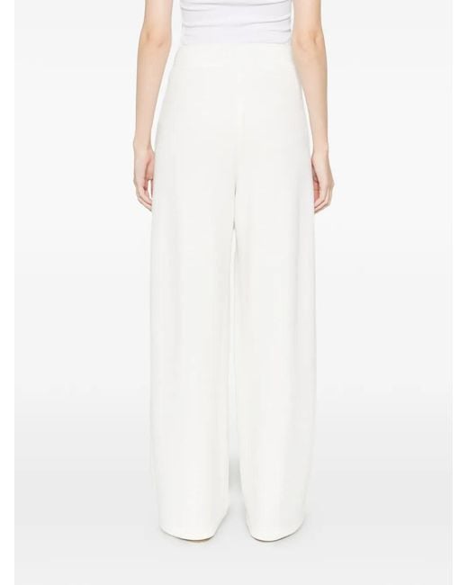 Deha White Elastic-Waist Track Pants