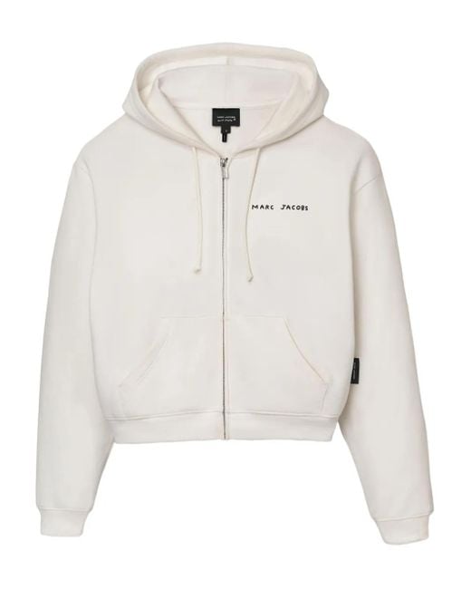 Felpa Joy Of Falling Con Zip di Marc Jacobs in White