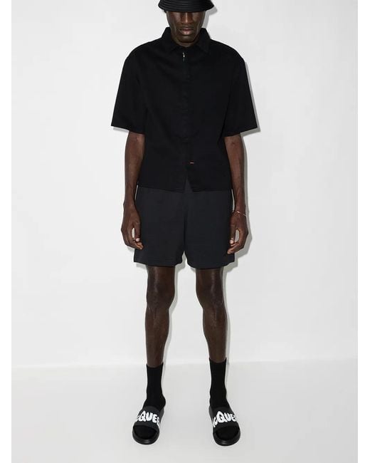 McQueen Black Logo Sliders for men