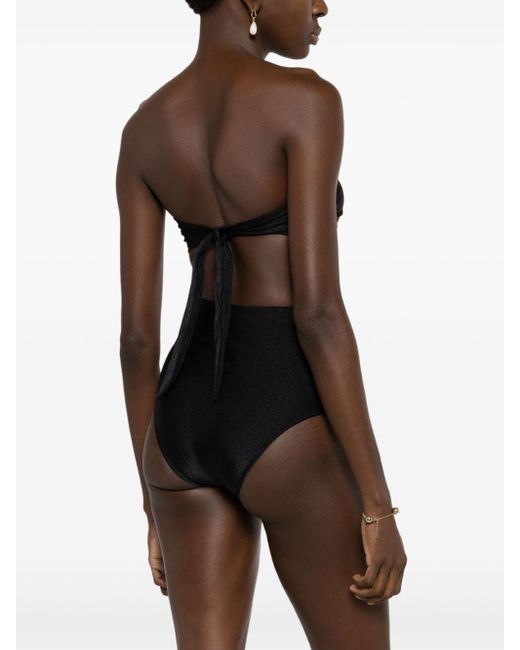 Bas de bikini à taille haute Adriana Degreas en coloris Black