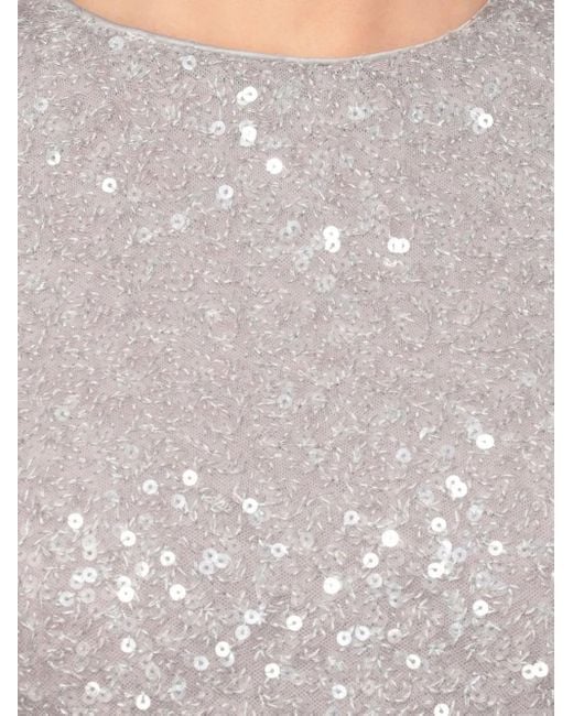 ROTATE BIRGER CHRISTENSEN スパンコールトリム ミニドレス Gray
