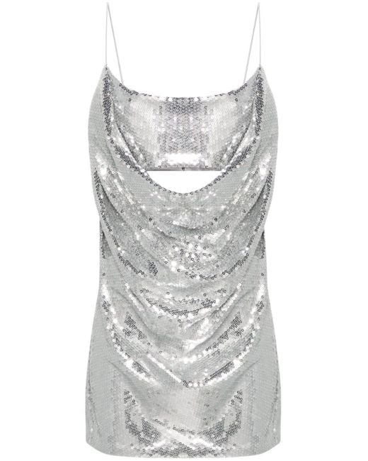 Alex Perry Mini-jurk Met Pailletten in het Gray