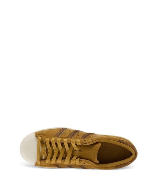 Adidas Brown Superstar Sneakers for men