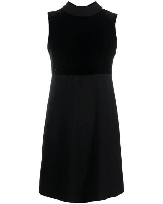 Staud Black Quant Bow-Detail Minidress