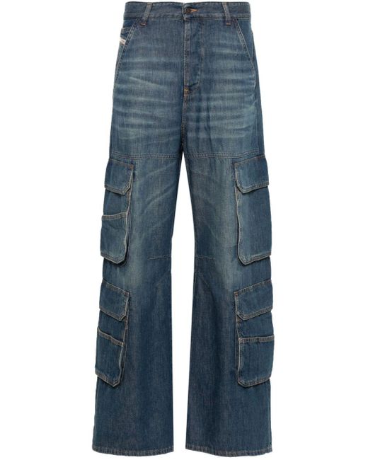 DIESEL Blue 1996 D-sire 0njan Low-rise Straight-leg Jeans