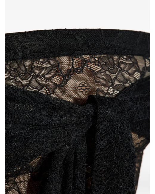 Vetements Black Lace-Bow Top