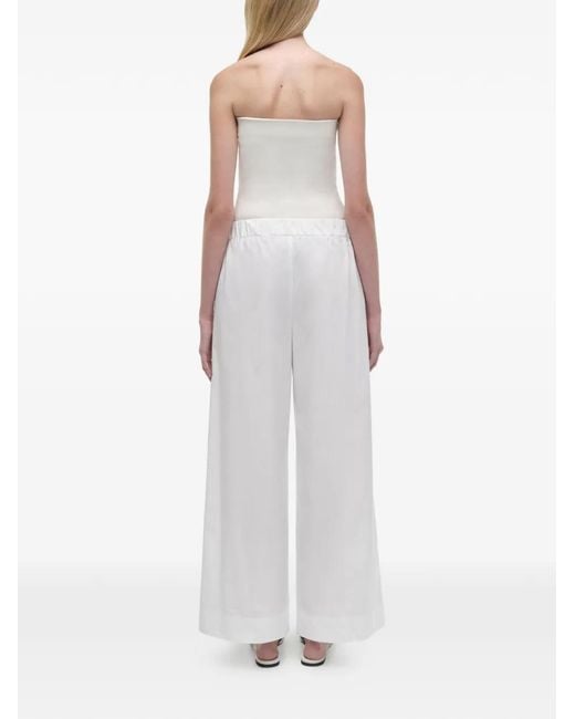 Jonathan Simkhai White Arden Pockets Trousers