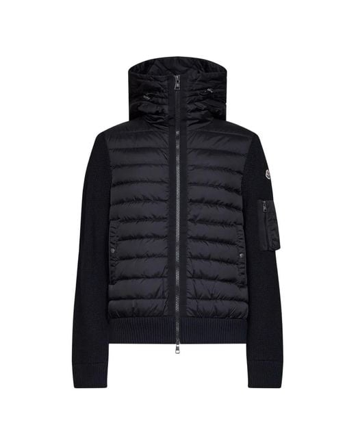 Moncler Blue Padded Zip-Up Cardigan for men