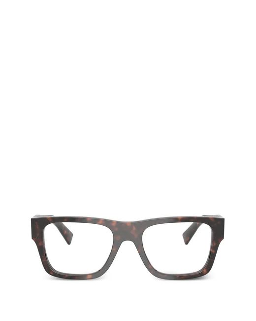 Prada Brille Mit Eckigem Gestell in Brown für Herren