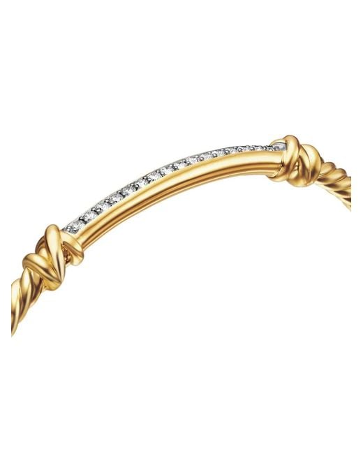 David Yurman White 18Kt Petite Helena Cablespira Station Diamond Bracelet (3Mm)