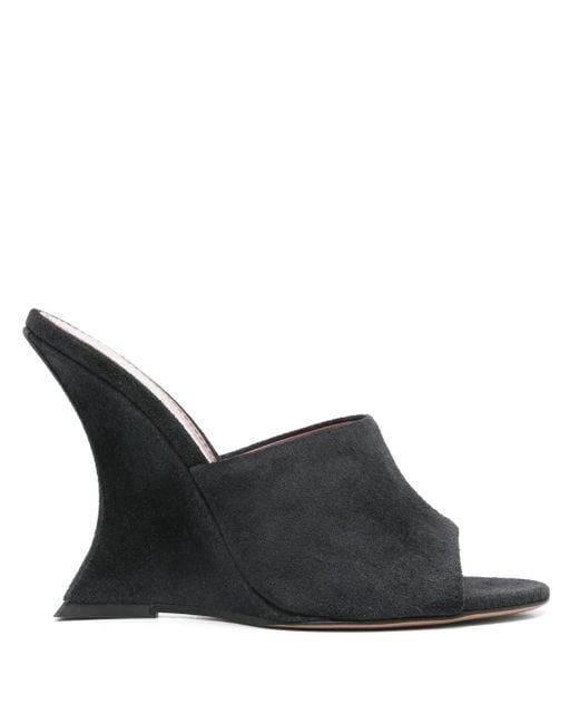Paris Texas Black 105Mm Suede Sandals
