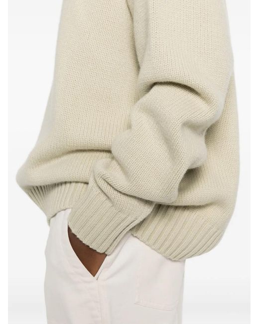 Extreme Cashmere Natural Round-Neck Cashmere Sweater