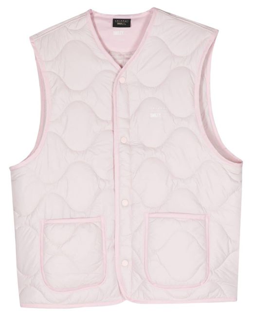 Joshua Sanders Pink Smiley Face-print Quilted Vest