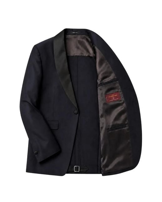 Franzese Collection Black Shawl-Lapel Single-Breasted Suit for men