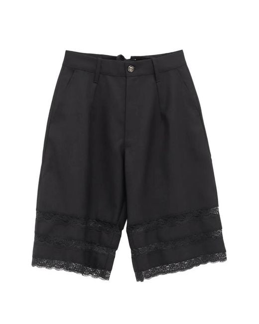VAQUERA Gray Lace-Trim Shorts