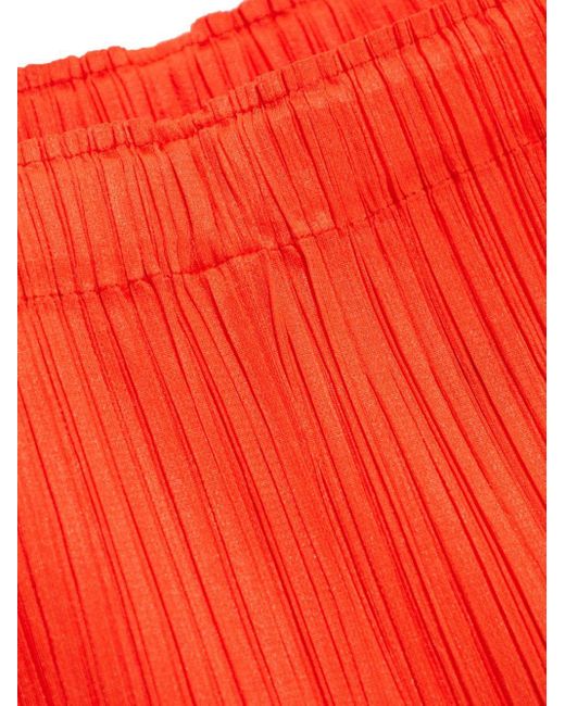 Short Miyake à effet plissé Pleats Please Issey Miyake en coloris Orange