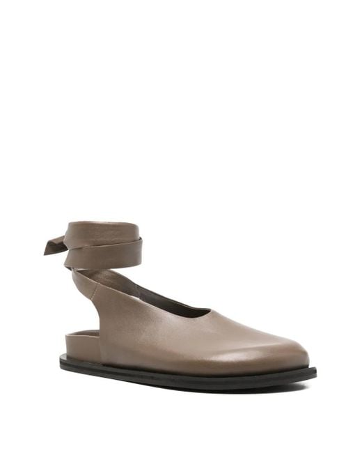A.Emery Brown Marion Tied Clogs