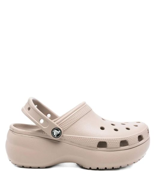 CROCSTM Natural Classic Platform Clogs
