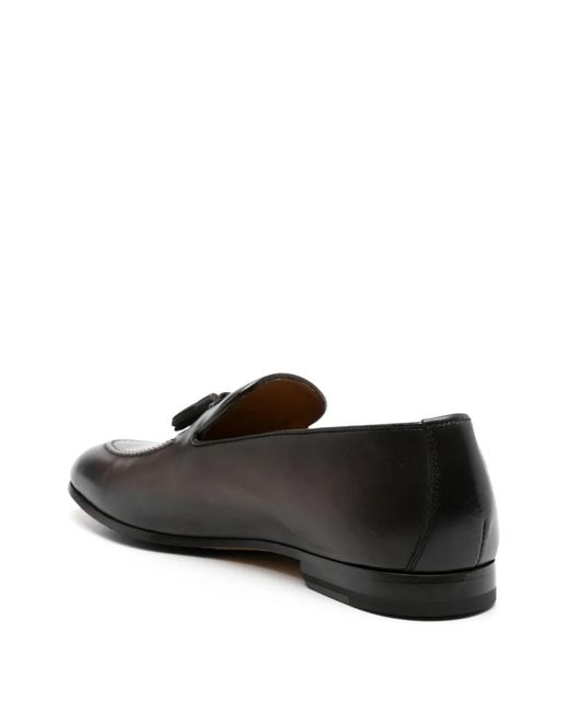 Doucal's Gray Leather Loafers for men